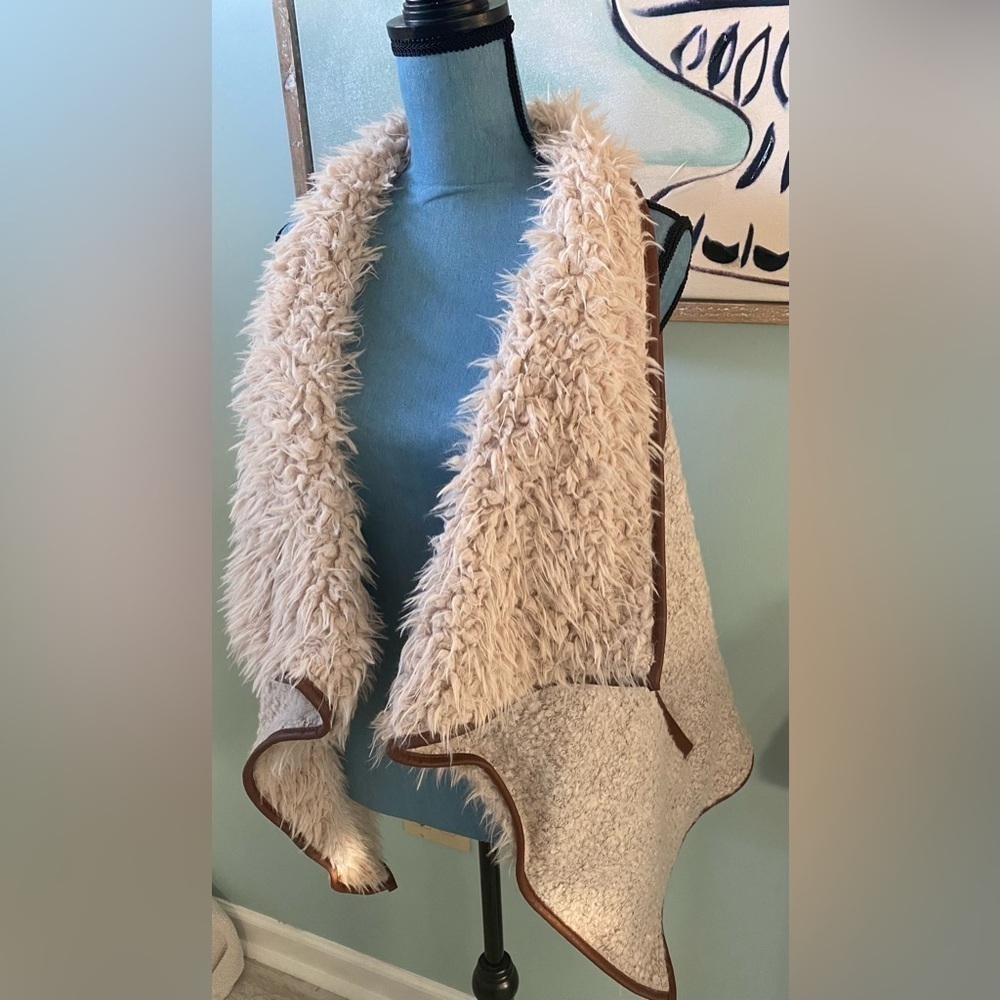 Love Tree Cream and Brown Vest